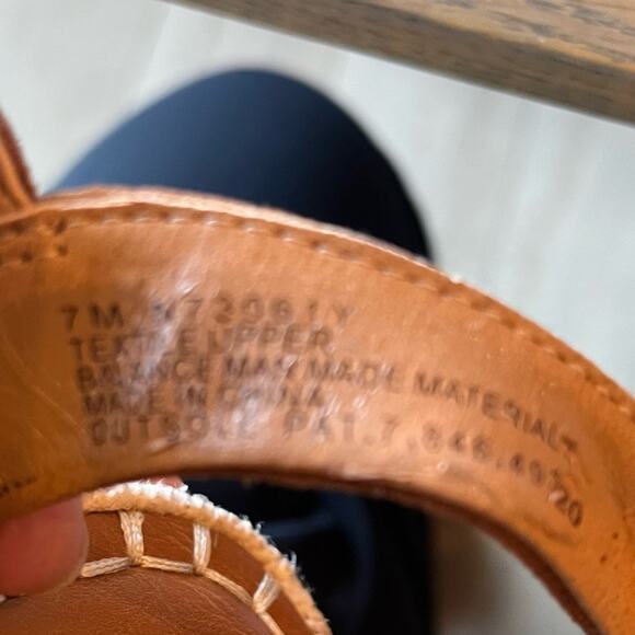 Seychelles Platform Wedge Sandals Size 7 Tan Suede Like Espadrilles Slingback - Picture 8 of 8